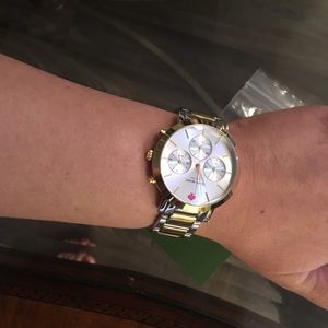 Kate Spade Silver Dial Two Toned Watch